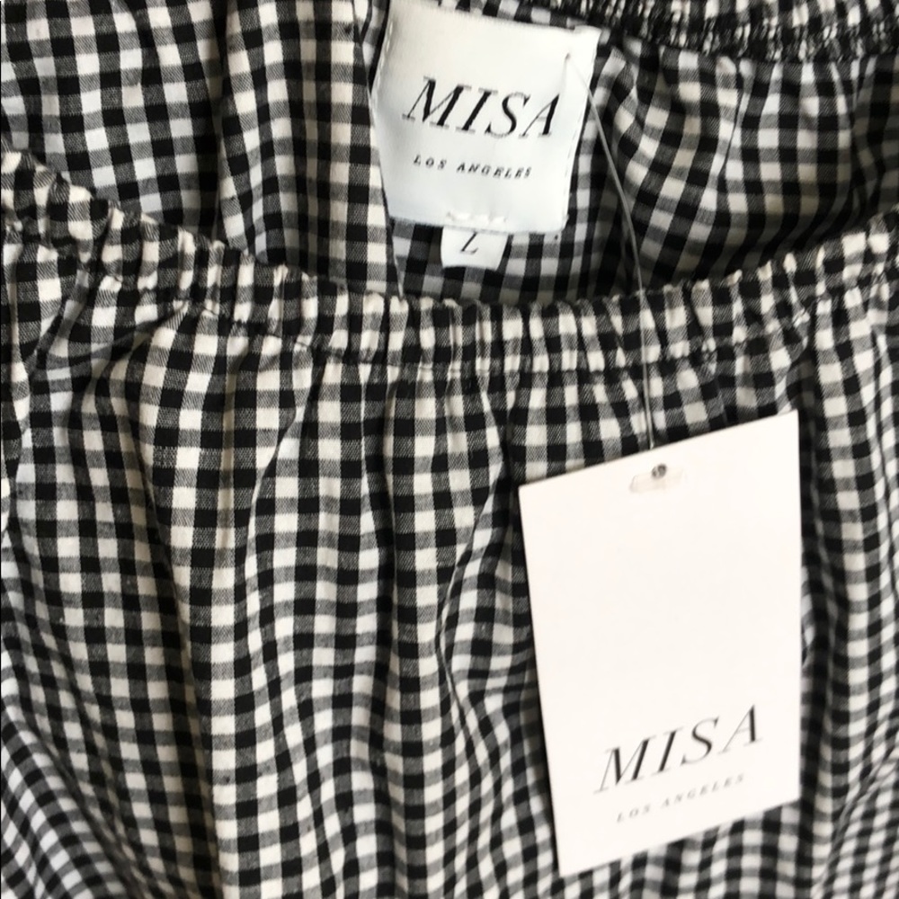 Nwt Matching Set Misa Gingham Top & Bottom - image 6